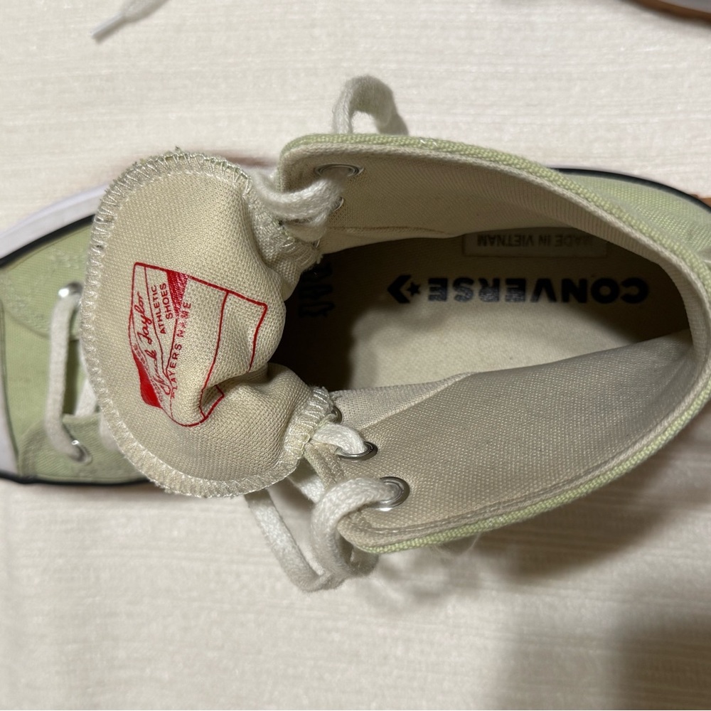 Converse Women's Platform Chuck Taylor High Top Sneakers - Sage Green - Picture 6 of 9